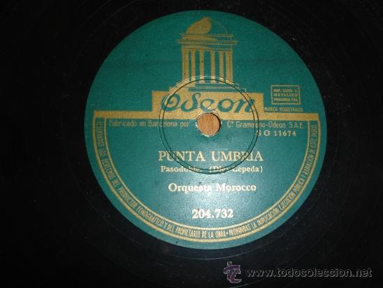Discos de pizarra: ORQUESTA MOROCO  PUNTA UMBRIA  PASODOBLE - Foto 1