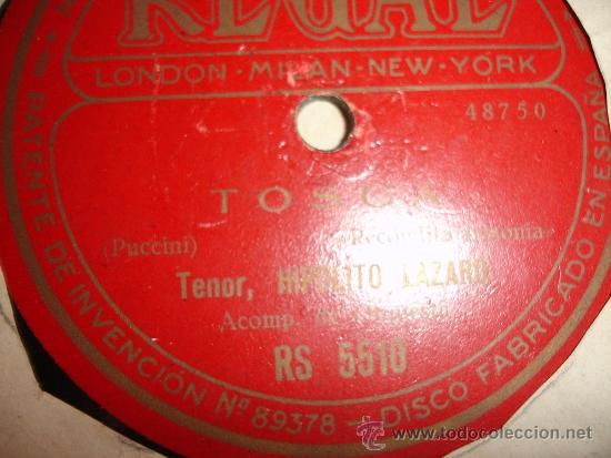 Discos de pizarra: OPERA TOSCA DE PUCCINI TENOR - Foto 1