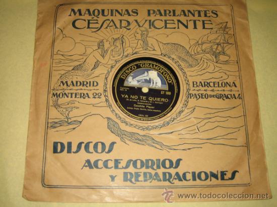 Discos de pizarra: CONCHITA PIQUER - YA NO TE QUIERO - TRINIA - Foto 1