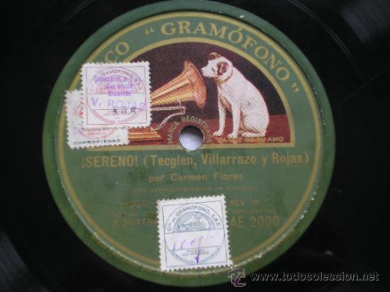 Discos de pizarra: CARMEN FLORES: FRANCISCO / &iexcl;SERENO! - Foto 1