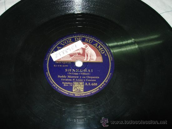 Discos de pizarra: shanghai  de buddy morrow y su orquesta - Foto 2