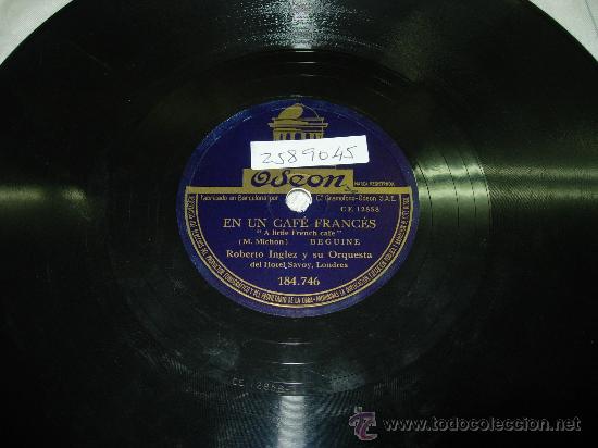 Discos de pizarra: Roberto inglez en un cafe frances - Foto 2