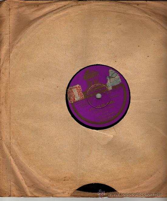 Discos de pizarra: ANTIGUO DISCO PIZARRA CARLITOS GARDEL TANGO CON SELLOS - Foto 1