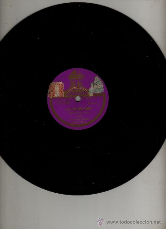 Discos de pizarra: ANTIGUO DISCO PIZARRA CARLITOS GARDEL TANGO CON SELLOS - Foto 2