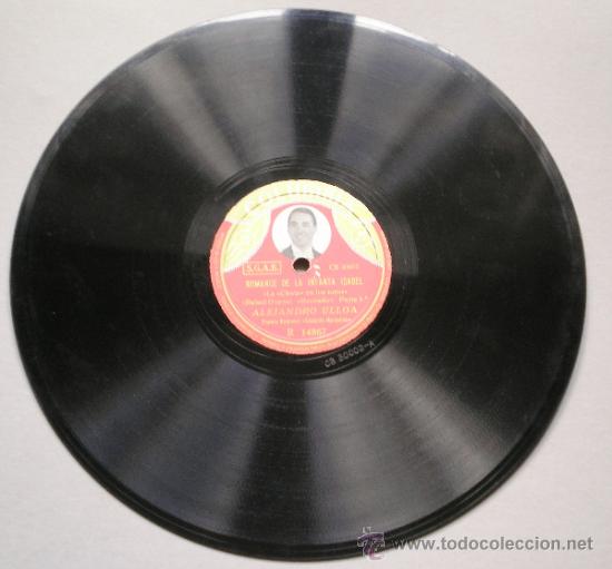 Discos de pizarra: ALEJANDRO ULLOA: ROMANCE DE LA INFANTA ISABEL - Foto 2