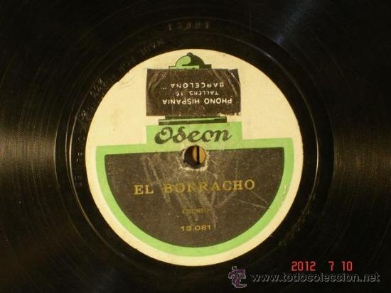 Discos de pizarra: El Profesor de flauta (13.080) / El Borracho (13.081) - Odeon - Foto 2