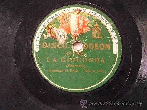 Discos de pizarra: LA GIOCONDA, LAFRICANA. Odeon 13200/1 - Foto 1