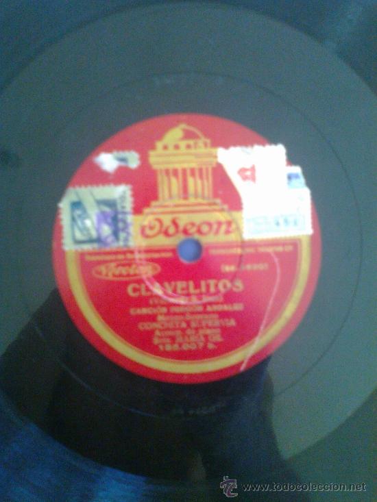 Discos de pizarra: CONCHITA SUPERVIA - CLAVELITOS / CANTARES - Foto 1
