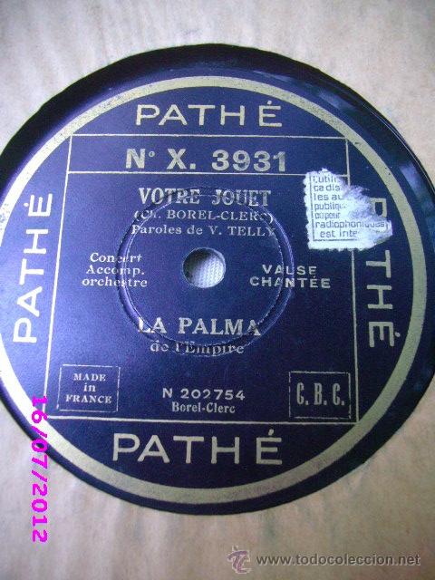 Discos de pizarra: disco 78 - CELOSA - VOTRE JOUET PATHE - Foto 2