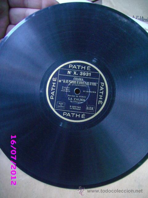 Discos de pizarra: disco 78 - CELOSA - VOTRE JOUET PATHE - Foto 3