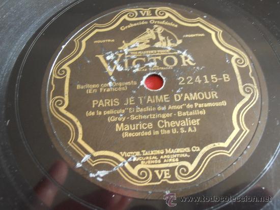 Discos de pizarra: DISCO DE PIZARRA MAURICE CHEVALIER - Foto 4