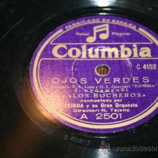 Discos de pizarra: DISCO DE PIZARRA - LOS BOCHEROS - CACHARROS / OJOS VERDES. Lote 33006292