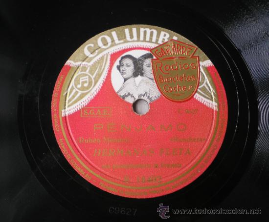 Discos de pizarra: HERMANAS FLETA: MULITA / P&Eacute;NJAMO. - Foto 1