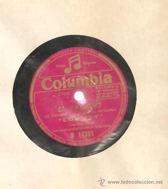 Discos de pizarra: LOS XEY : ANA MARIA + EL VAQUERO - Foto 1