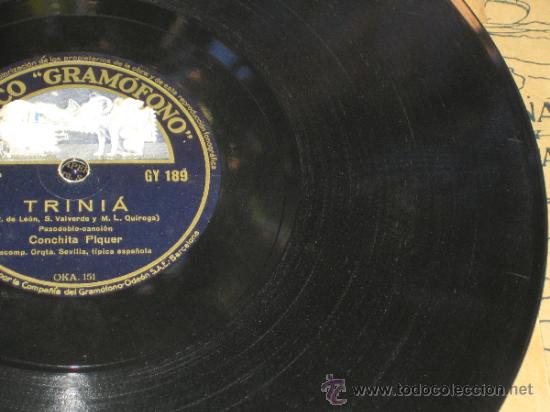 Discos de pizarra: CONCHITA PIQUER - YA NO TE QUIERO - TRINIA - Foto 2