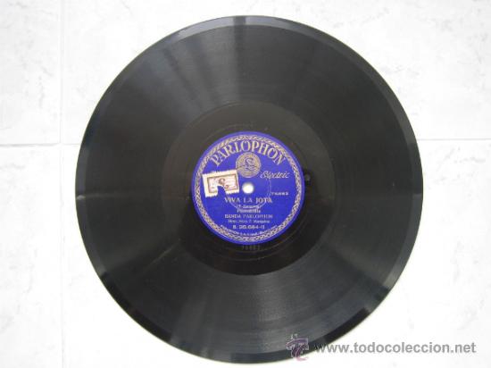 Discos de pizarra: Disco Gramofono. Viva la Jota y Espa&ntilde;a ca&ntilde;&iacute;. Pasodoble - Foto 2