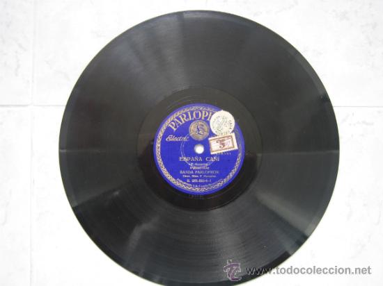 Discos de pizarra: Disco Gramofono. Viva la Jota y Espa&ntilde;a ca&ntilde;&iacute;. Pasodoble - Foto 3
