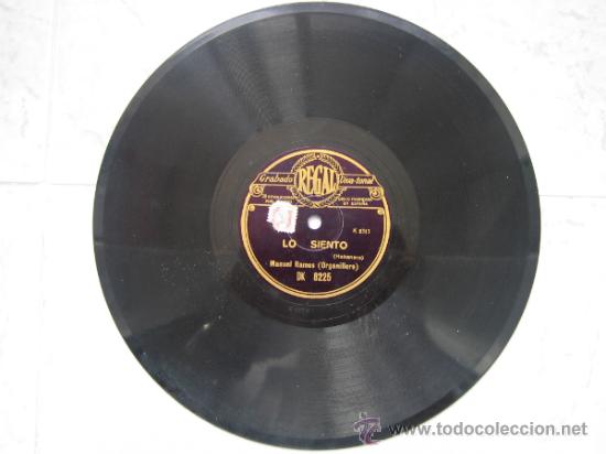 Discos de pizarra: Disco Gramofono. Chueca y Habanera - Foto 3