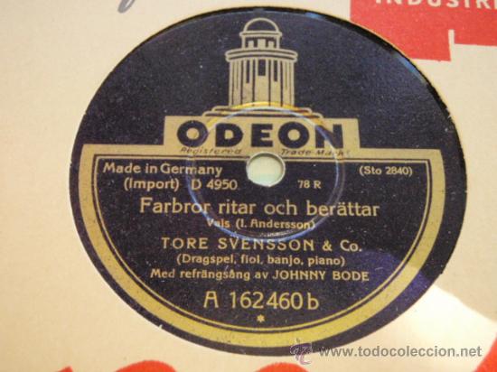 Discos de pizarra: TORE SVENSSON & Co. by  JOHNNY BODE ( ZEPPELINVALSEN - FARBROR RITAR OCH BER&Auml;TTAR )  ODEON - Foto 1