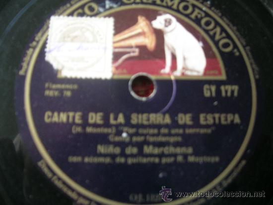 Discos de pizarra: NI&Ntilde;O DE MARCHENA - CANTE DE LA SIERRA DE ESTEPA (PIZARRA) - Foto 1