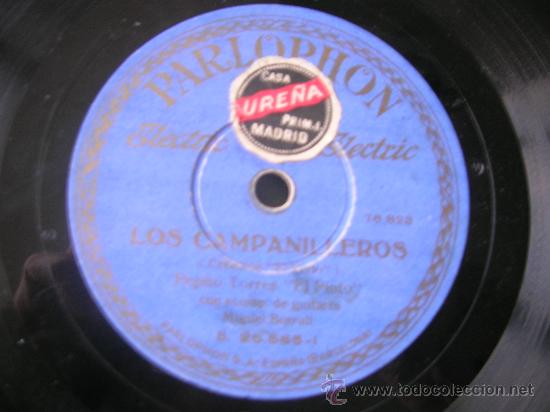 Discos de pizarra: PEPITO TORRES - LOS CAMPANILLEROS (PIZARRA) - Foto 1