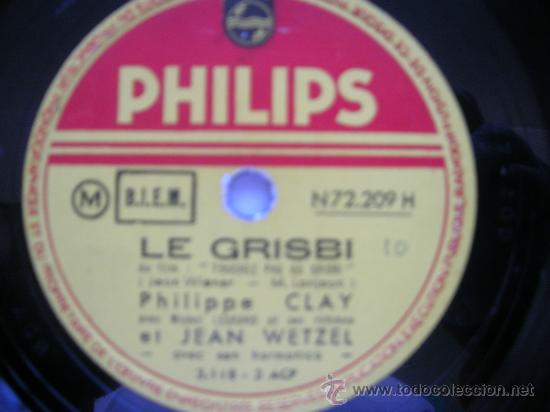 Discos de pizarra: PHILIPPE CLAY. LE GRISBI (PIZARRA) - Foto 1