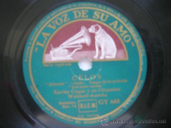 Discos de pizarra: XAVIER CUGAT y HENRY KING.CELOS - TU SABES. (PIZARRA) - Foto 1