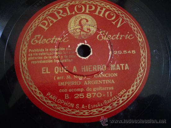 Discos de pizarra: imperio argentina-al que a hierro mata - Foto 1