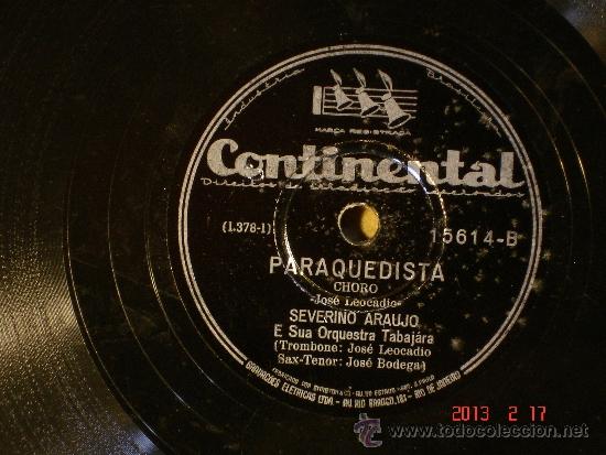 Discos de pizarra: Severino Araujo e sua Orchestra Tabajara - Açude Velho (1-376-1) / Paraquedista (1-378-1) - Foto 2 - 35834507