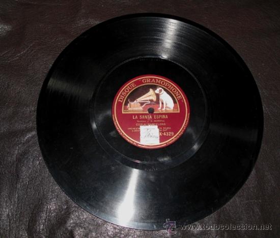 Discos de pizarra: LA SANTA ESPINA / LA NIT DE LAMOR. SARDANES. - Foto 3