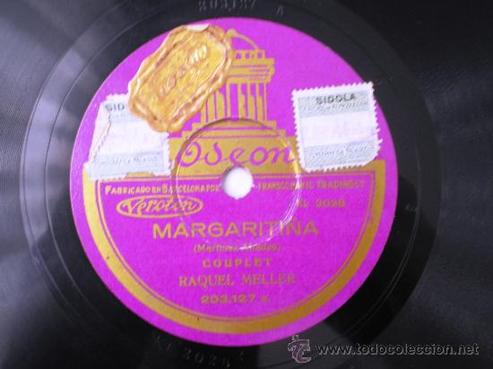 Discos de pizarra: RAQUEL MELLER: MARGARITI&Ntilde;A / FLOR DE TE. - Foto 1