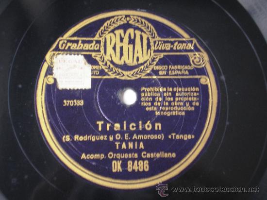 Discos de pizarra: TANIA: TRAICION / &iexcl;JUSTO EL 31!. - Foto 1