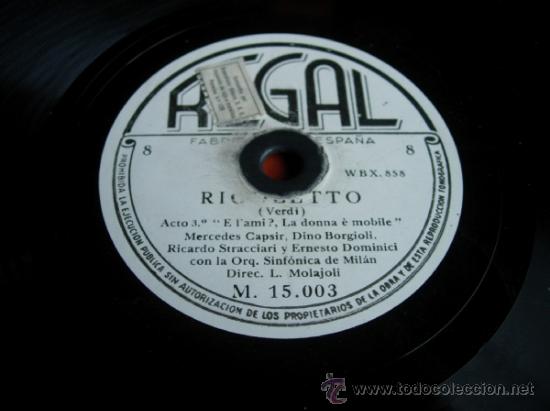Discos de pizarra: Rigoletto (Verdi) Acto 2&ordm; Compluto per quanto - Foto 1