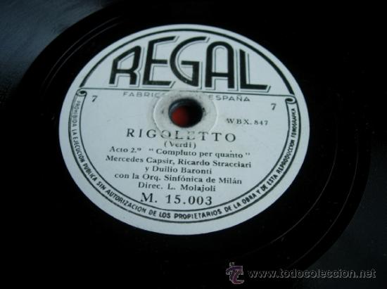 Discos de pizarra: Rigoletto (Verdi) Acto 2&ordm; Compluto per quanto - Foto 3