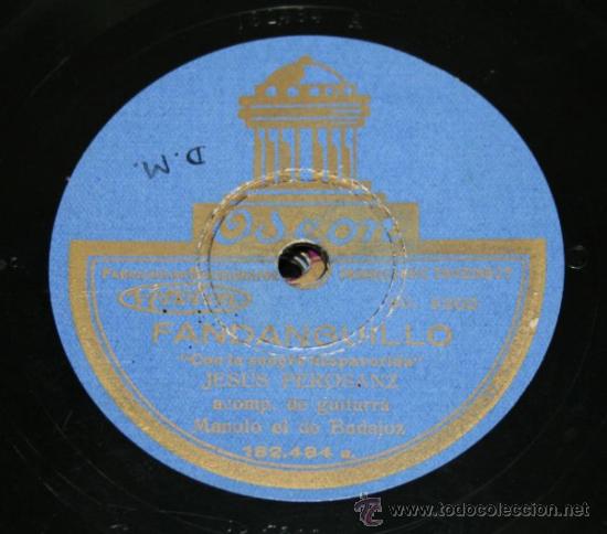 Discos de pizarra: JESUS PEROSANZ - TANGUILLO - TARANTA - DISCO DE PIZARRA - Foto 2