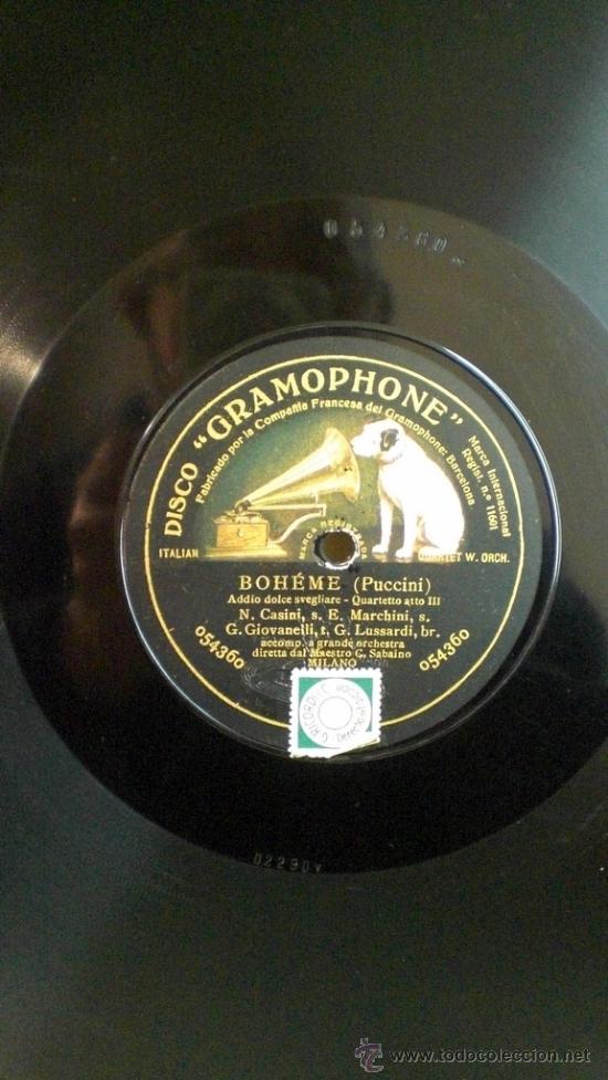 Discos de pizarra: PUCCINI      TOSCA  Y LA BOHEME - Foto 3