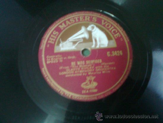 Discos de pizarra: Handel - Gladys ripley -he was despised +1.extracto - Foto 1