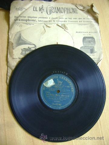 Discos de pizarra: Disco de pizarra Gramophone. La reina mora, Soler. - Foto 2