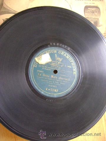 Discos de pizarra: Disco de pizarra Gramophone. La reina mora, Soler. - Foto 3