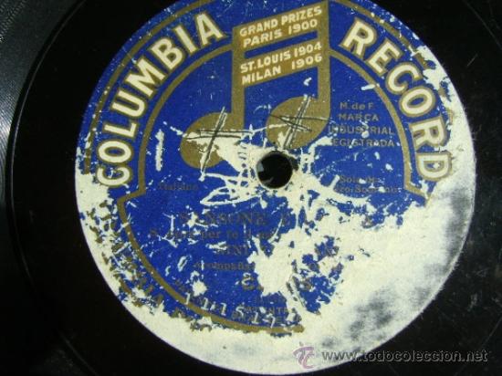 Discos de pizarra: Disco de pizarra Columbia C2285. Saint-Saens + Sansone - Foto 3