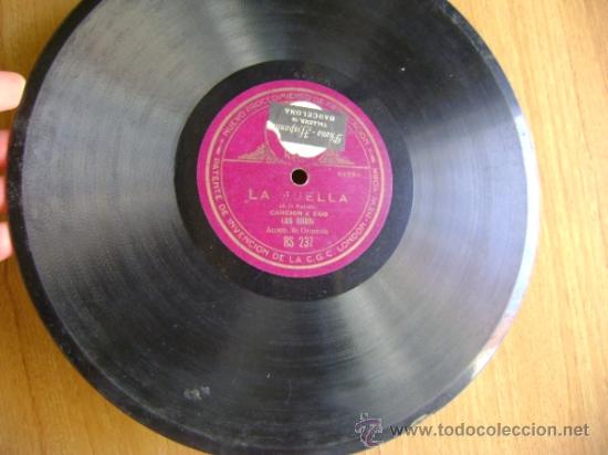 Discos de pizarra: Disco de pizarra Regal RS237. Los Gobbi: La huella / --- - Foto 2