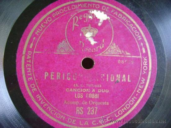 Discos de pizarra: Disco de pizarra Regal RS237. Los Gobbi: La huella / --- - Foto 4