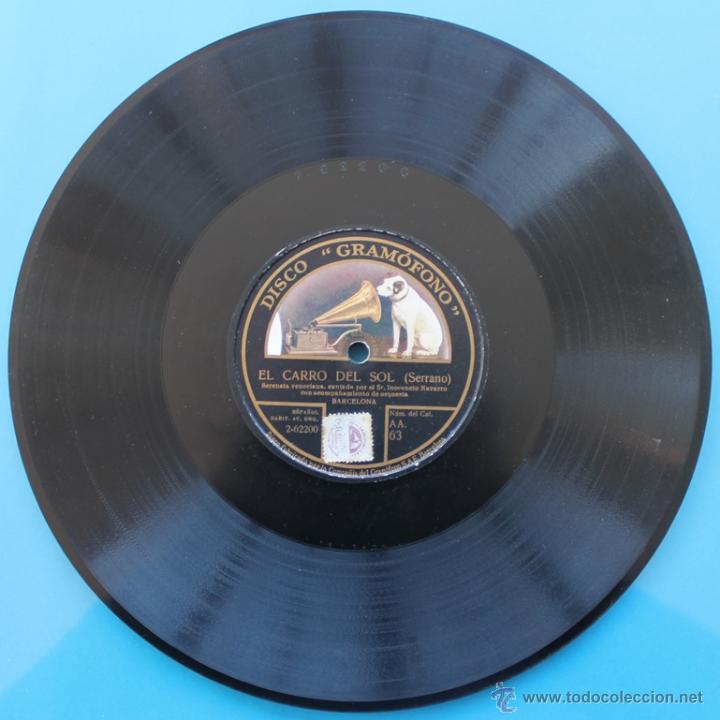 Discos de pizarra: DISCO DE GRAMOFONO ESPA&Ntilde;OL: LA CANCION DEL OLVIDO - EL CARRO DEL SOL - Foto 1