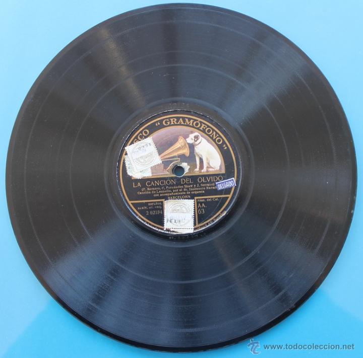 Discos de pizarra: DISCO DE GRAMOFONO ESPA&Ntilde;OL: LA CANCION DEL OLVIDO - EL CARRO DEL SOL - Foto 3