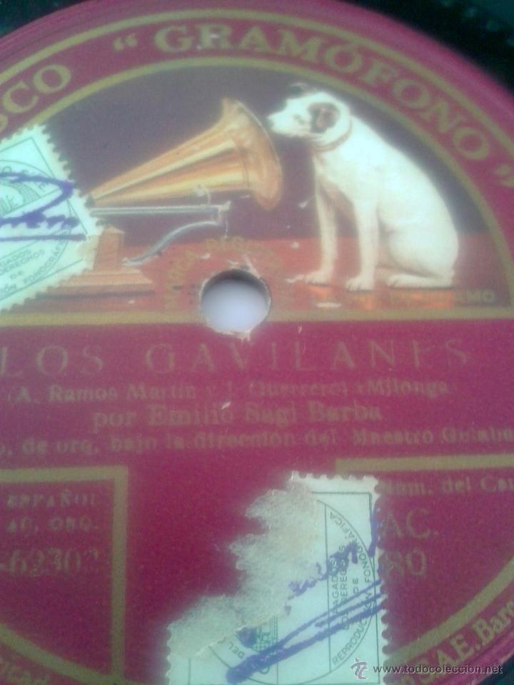 Discos de pizarra: DISCO DE GRAMOFONO DE LOS GAVILANES - Foto 1