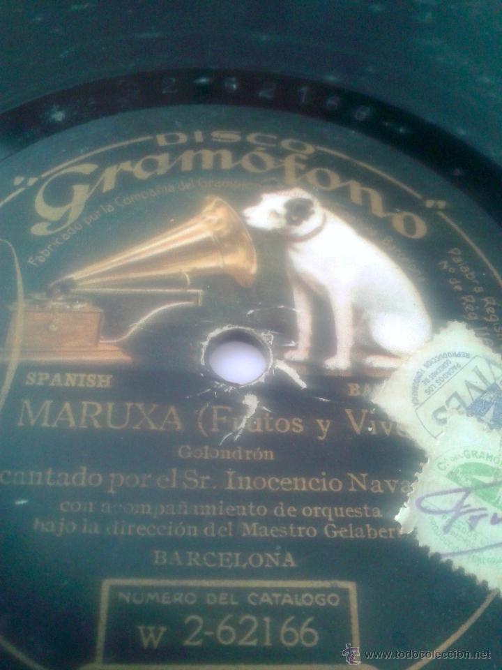 Discos de pizarra: DISCO GRAMOFONO ( MARUXA) DE FRUTOS Y VIVES - - Foto 1