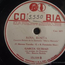 Discos de pizarra: DISCO DE PIZARRA ROSA ROSITA LOS PIROPOS GARCIA GUIRAO. Lote 39950804