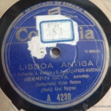Discos de pizarra: DISCO DE PIZARRA LISBOA ANTIGA MARINER AMERICANO HERMINIA SILVA. Lote 39950985