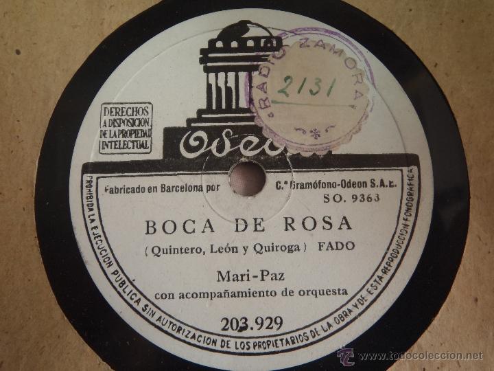 Discos de pizarra: DISCO DE PIZARRA BOCA DE ROSA LAS COSITAS DEL QUERER MARI PAZ - Foto 1