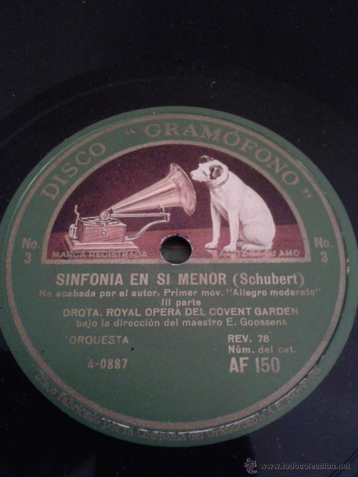 Discos de pizarra: DISCO GRAMOFONO N&ordm; 3-4 SINFONIA EN SI MENOR - ( SCHUBERT - ) - Foto 1